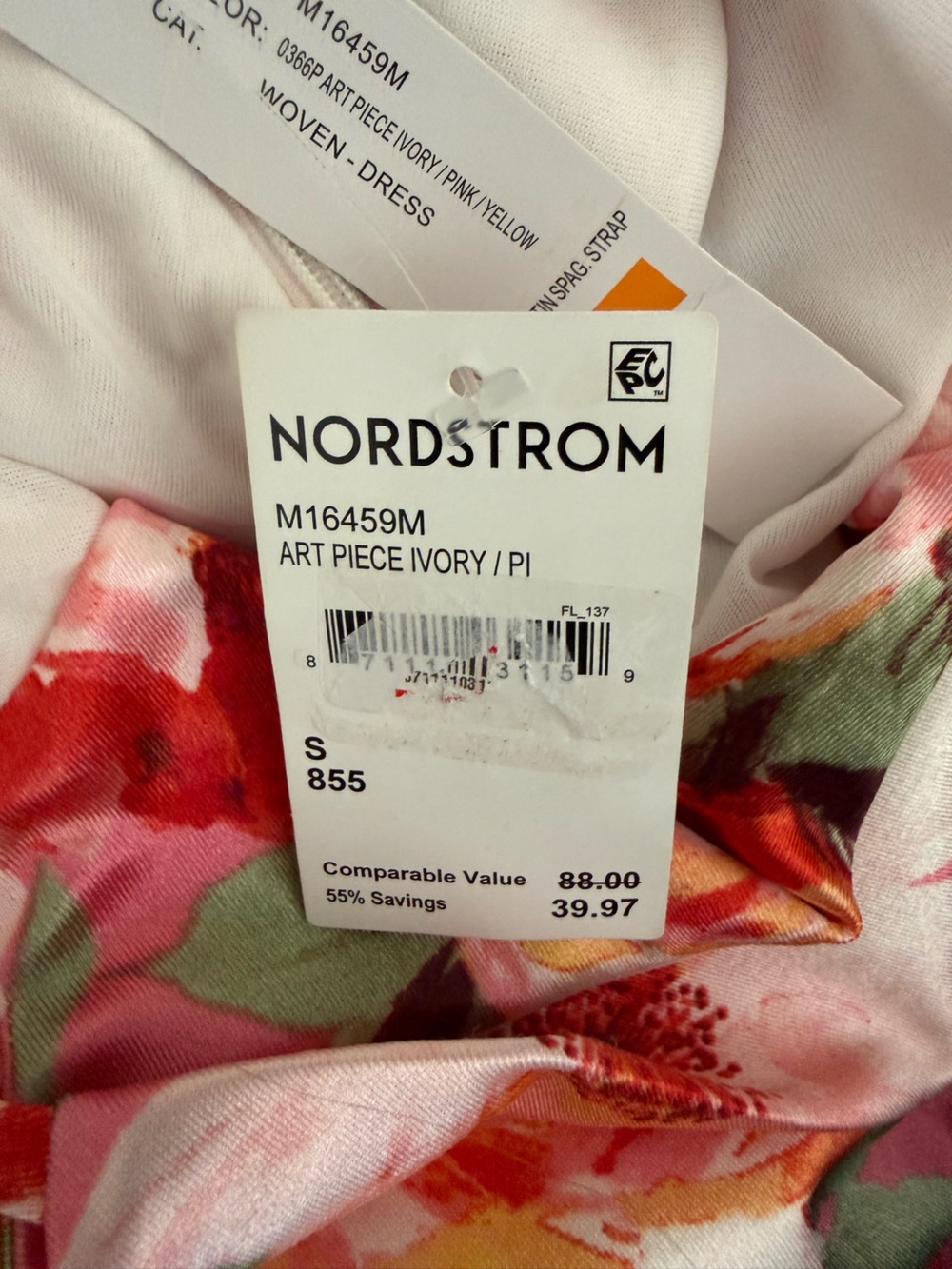 Love By Design Pink & Red Floral Satin Cowl-Neck Midi Dress - Picture 4 of 4